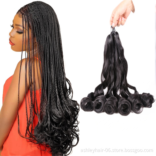 24" wavy braiding hair extensions braid chemical attachments braiding weaves piano highlight long fibre hairs french curls